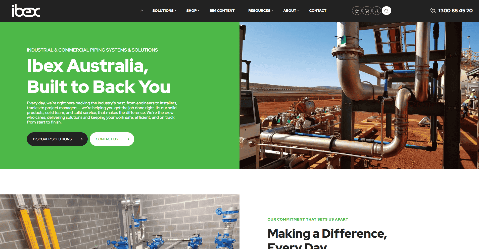 Ibex Australia website preview.